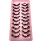 HSF Marketplace 3D faux mink hair false eyelashes, 10 pairs of fluffy lashes in assorted styles