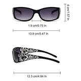 Retro cat eye sunglasses with diamond print and personalized design by HSF Marketplace, perfect for outdoor sun protection.