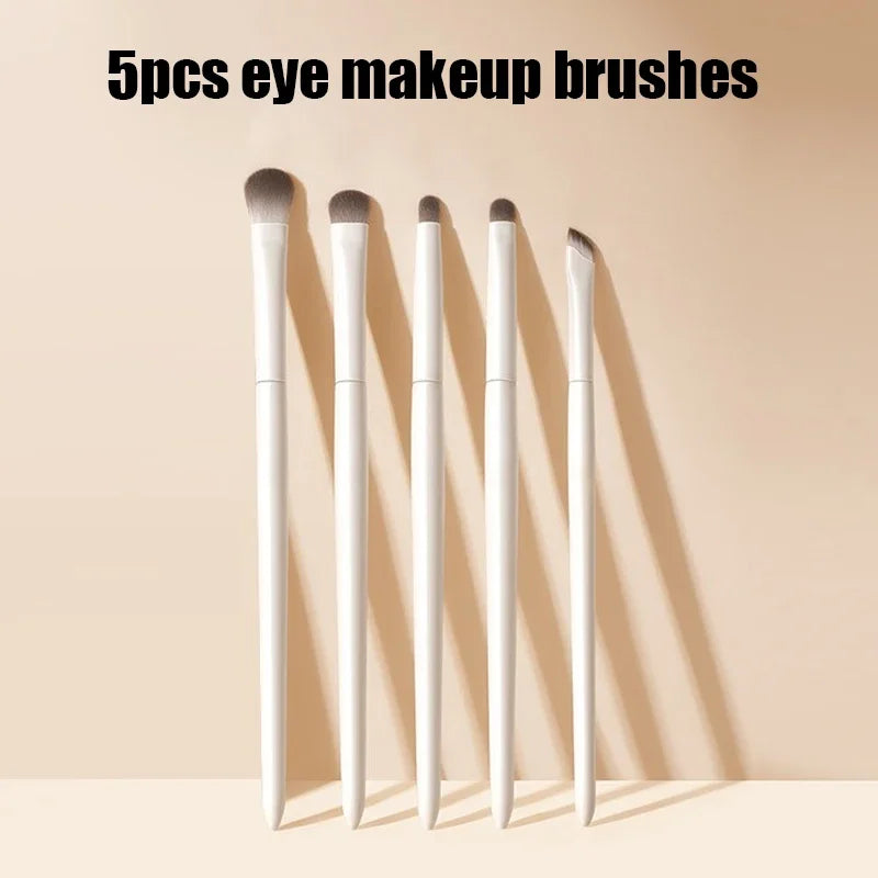 Natural white HSF Marketplace eye makeup brush set with detail eyeshadow and eyeliner brushes