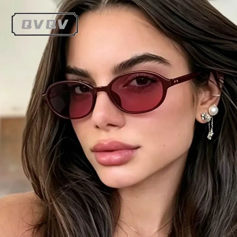 Small oval sunglasses for women by HSF Marketplace, lightweight retro design, outdoor travel eyewear with UV protection