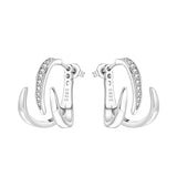 Orstarry S925 sterling silver 18k gold classic knot stud earrings for women, elegant jewelry pair