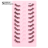 Half Eyelashes False Lashes 10-5 Pairs Cat Eye Eyelashes Eyelash Extension 3D Mink Half Lash Natural Makeup Faux Cils Maquiagem