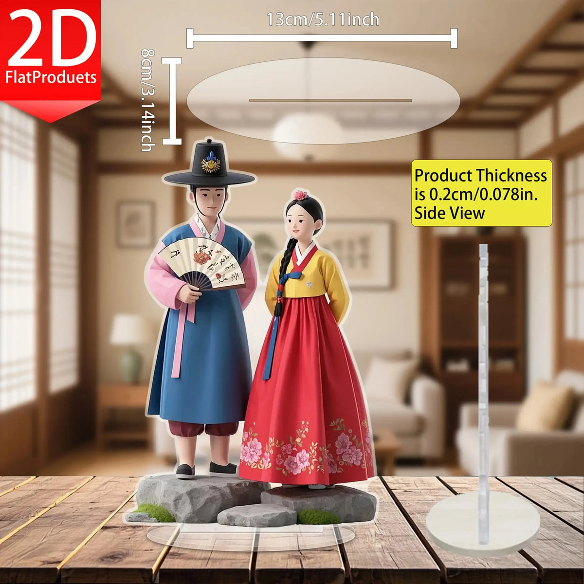 K-drama character acrylic figure in traditional hanbok, 13.5cm K-culture merch by HSF Marketplace