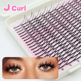 DIY J curl cluster lashes for fluffy volume extensions, false eyelashes by HSF Marketplace