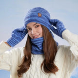 Warm winter beanie hat, scarf and gloves set for cold weather by HSF Marketplace