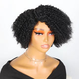 Rebecca Short Kinky Curly Bob Human Hair Wig by HSF Marketplace, featuring water wave Indian bodywave lace wig for women
