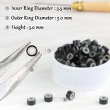 1000 pcs hair extension micro ring link beads 5mm silicone lined beads suitable for human hair extensions