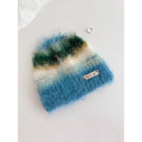 Y2K striped winter scarf, gloves and hat set for women by HSF Marketplace