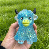 Cute Highland Cow Squeeze Toys Maltose Squishy Glitter Soft Animal Slow Rising Anti Stress Relieve Anxiety Sensory Fidget Toy