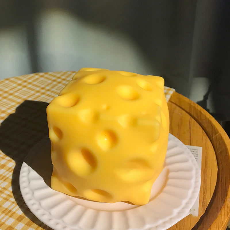 HSF Marketplace squishy cheese squeeze toy for sensory stress relief and fun