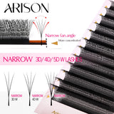 Arison narrow 3D/4D/5D premade eyelash extension fans by HSF Marketplace