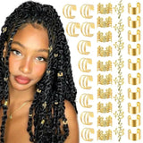 40-piece alloy dreadlock hair beads for braids and locs by HSF Marketplace