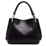 Genuine soft PU leather handbag for women, vintage shoulder tote bag with large capacity, luxury designer style by HSF Marketplace.