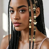 Stars tulip alloy hair jewelry for stylish braided hairstyles by HSF Marketplace