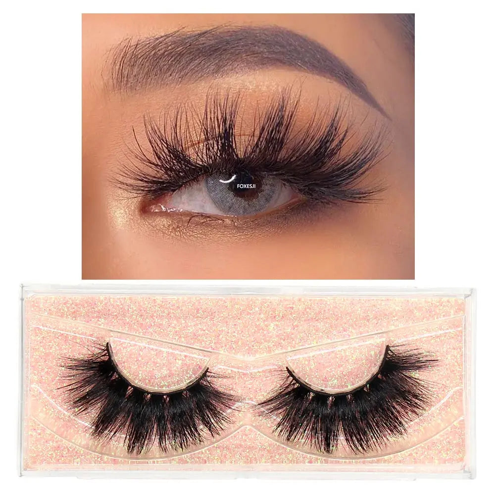 Dropshipping 3D Mink Eye Lashes Fluffy Volume Eyelash Extension Natural Wispy Full Strip Mink False Eyelashes Bulk Lash Makeup