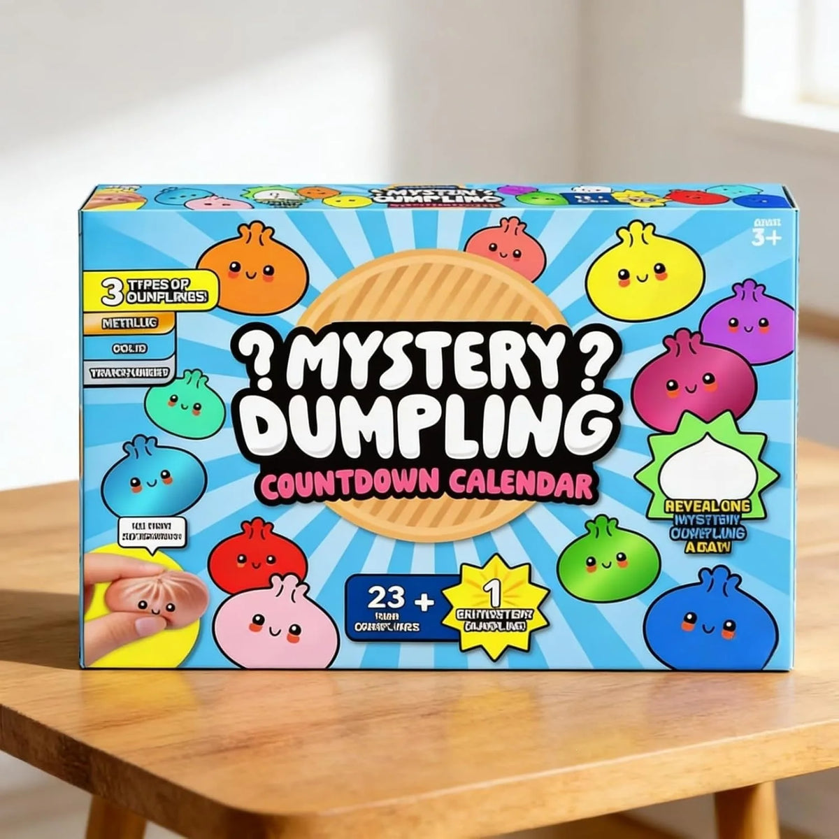 24-day Advent calendar with cute dumpling bun squishy blind box fidget toys for Christmas surprises
