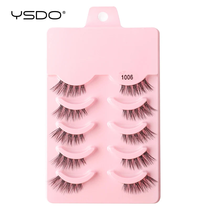 Natural half false eyelashes, HSF Marketplace, 5 or 10 pairs for effortless beauty