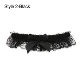 Women’s lace bow leg ring garter belt with bowknot detail, bridal wedding lingerie thigh loop by HSF Marketplace