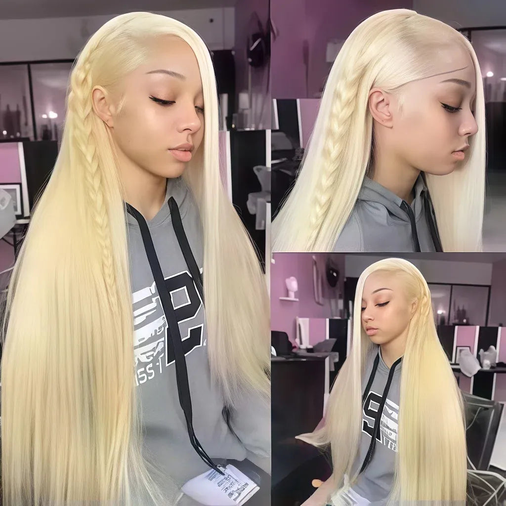 250% density blonde bone straight human hair wig for women by HSF Marketplace