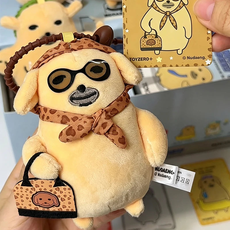 Nudaeng Weekly Life plush puppy keychain blind box anime pendant collectible figure mystery box decor toy