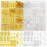 260-piece hair beads and cuffs set for braids and dreadlocks, featuring assorted decorative accessories
