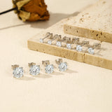 MODIAN D-color moissanite stud earrings in 925 sterling silver, sparkling wedding jewelry for women