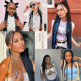 Pre-stretched Braids Hair Professional Itch Free Hot Water Setting Synthetic Fiber Ombre Yaki Texture Braid Hair Extensions