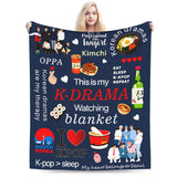 K-Drama inspired plush blanket by HSF Marketplace, soft cozy design for comfort and style