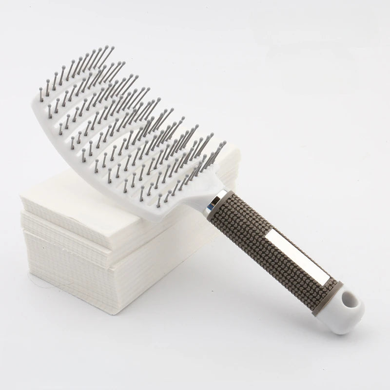HAIRSOFLY detangling hair brush for wet curly hair with scalp massage bristles