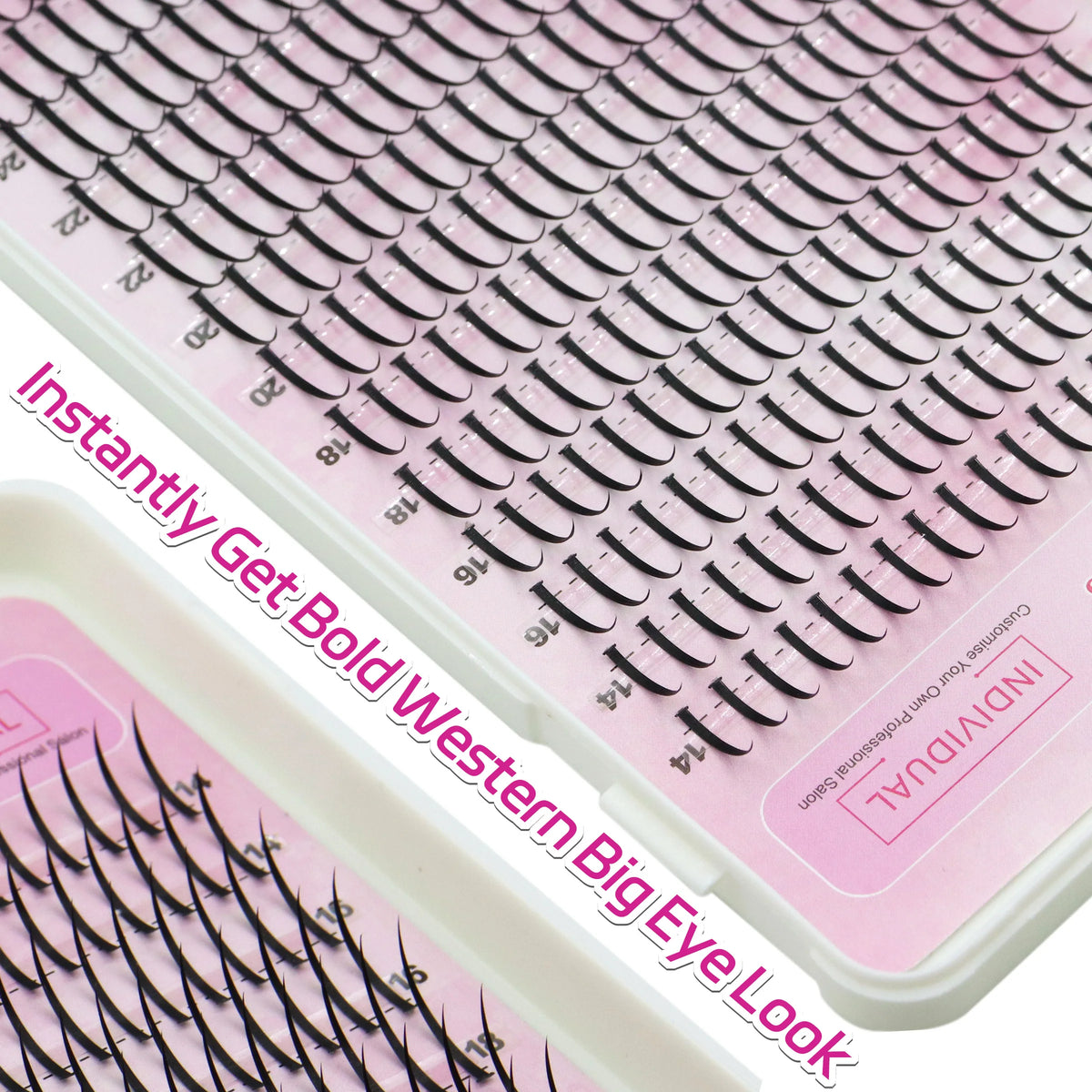 DIY J curl cluster lashes for fluffy volume extensions, false eyelashes by HSF Marketplace