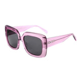 Large rectangle polarized sunglasses for women with thick acetate frame, UV400 protection, square shape, fashion sun glasses.