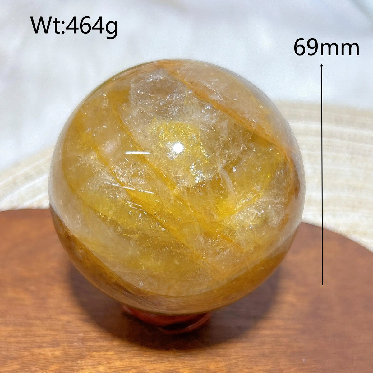 High Quality Healing Natural Crystal Golden Healer Sphere Polished Ball Mineral Reiki Ornament Home Decorations Room Decor Gift