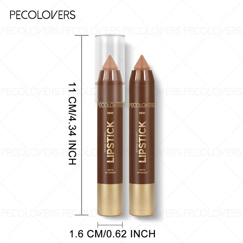 Brown matte lip liner crayon by HSF, smooth highly pigmented makeup pencil for defining lips