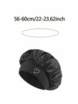 Satin sleep bonnet for women with fashionable wide brim, providing hair protection, by HSF Marketplace