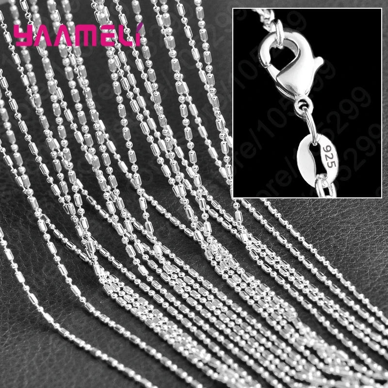 925 sterling silver charm link chain necklace, 10-piece jewelry set by HSF Marketplace