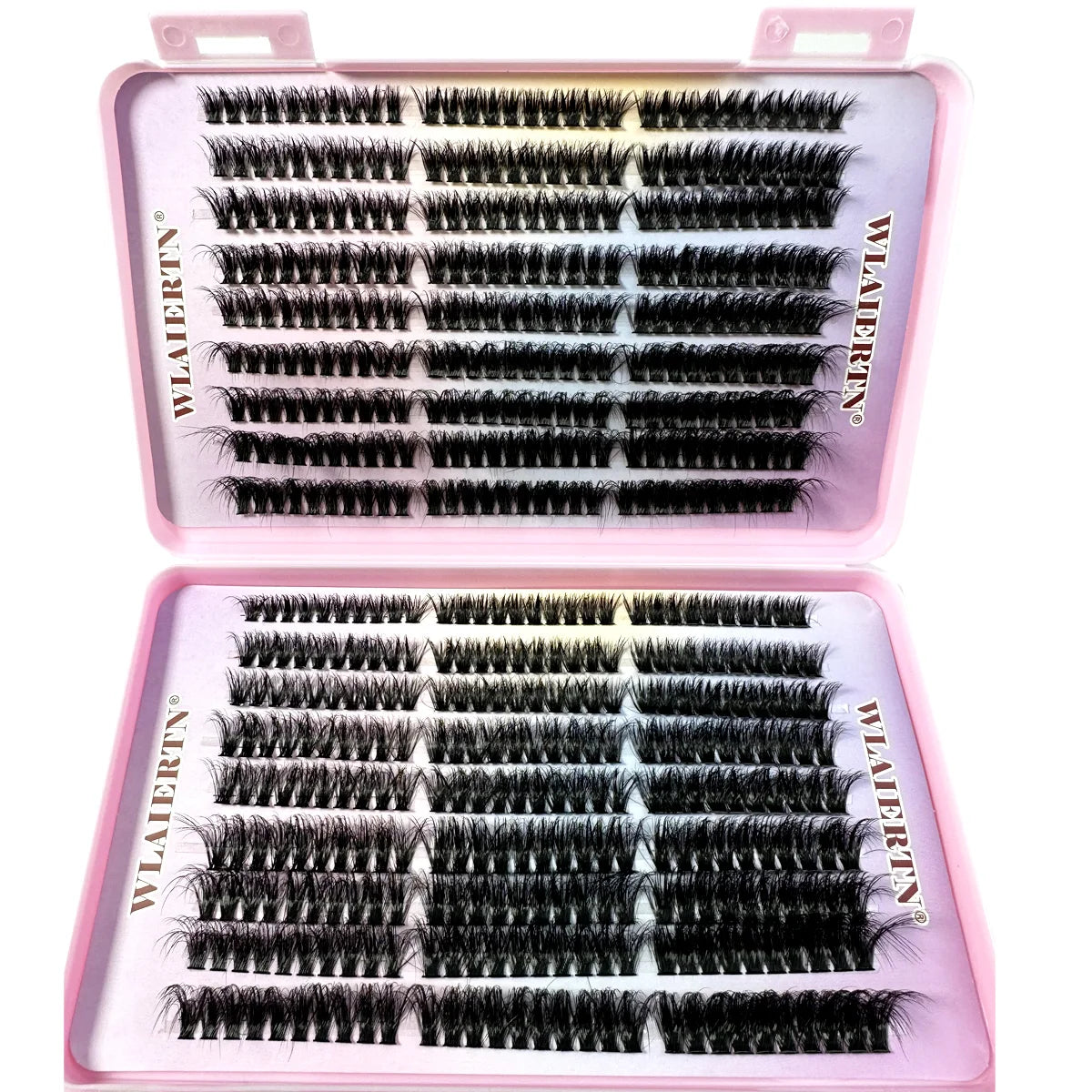 Faux Mink Eyelashes 540Cluster C Curled 9-16mm mixed natural 3D Russian strip eyelash extensions for makeup and beauty.
