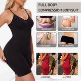 Women’s full-body bodysuit shapewear with tummy control, anti-chafing shorts, waist trainer and butt lifter