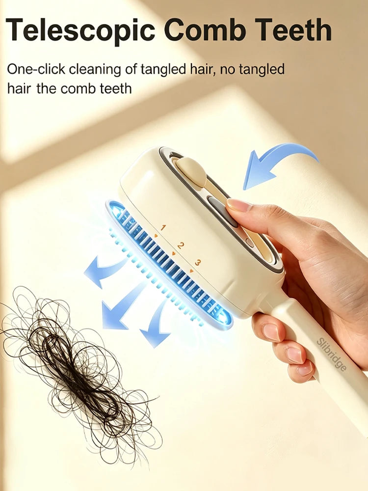 Anti Frizz Electric Spray Hair Brush Air Cushion Red Light Scalp Massager Hair Straightener Portable Hair Care Gifts For Women
