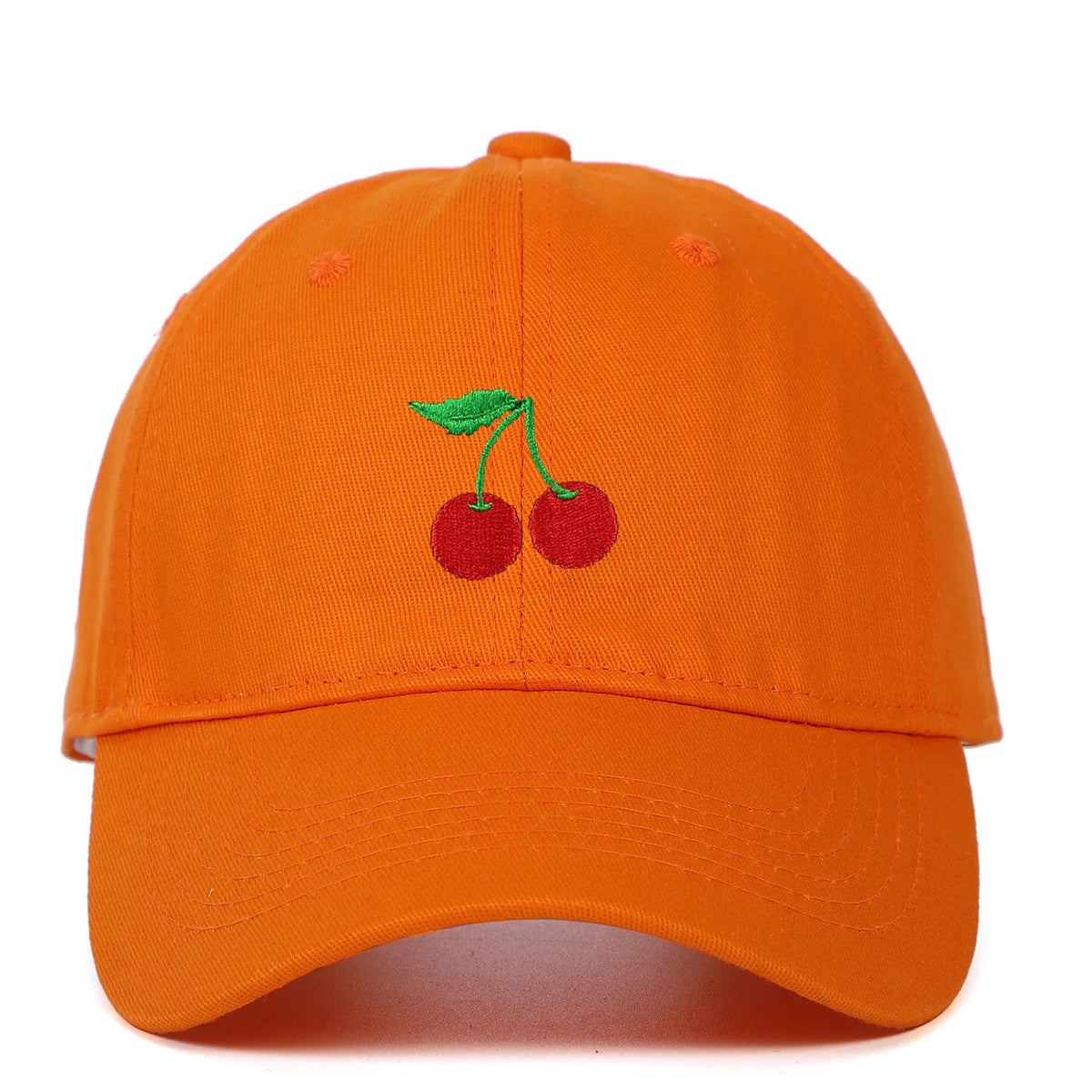 Embroidered cherry baseball soft top hat for women, duckbill sunshade hat for outdoor travel by HSF Marketplace