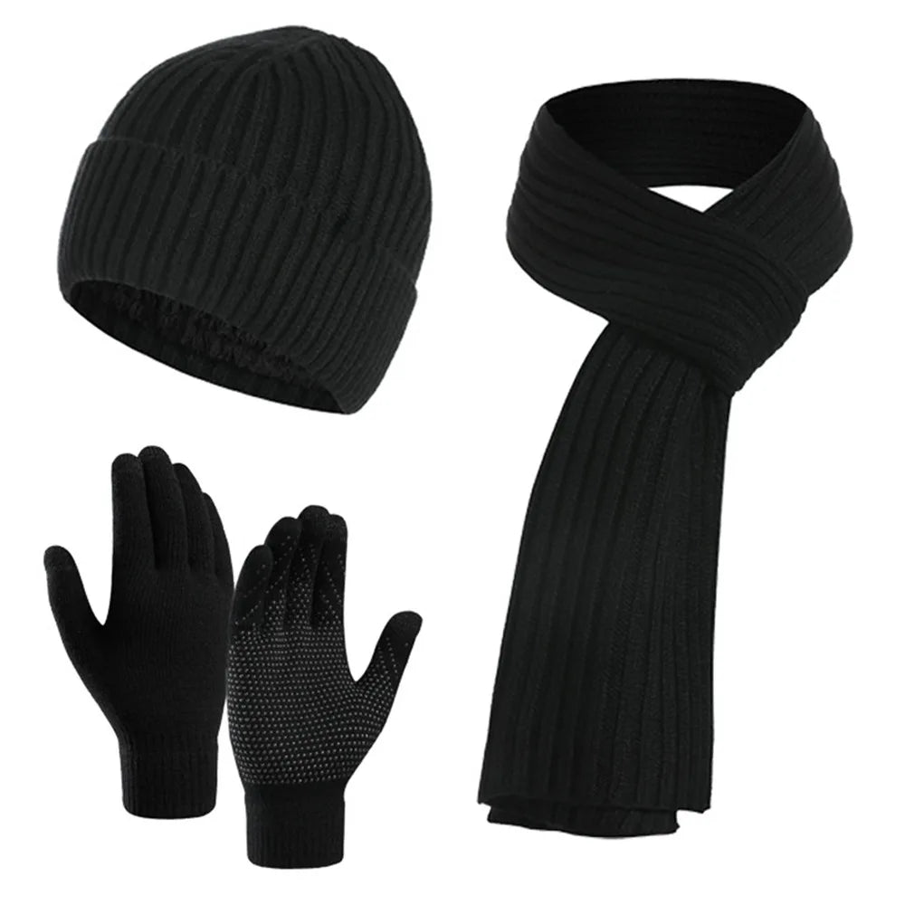 Winter warm beanie, scarf and gloves set for men and women by HSF Marketplace