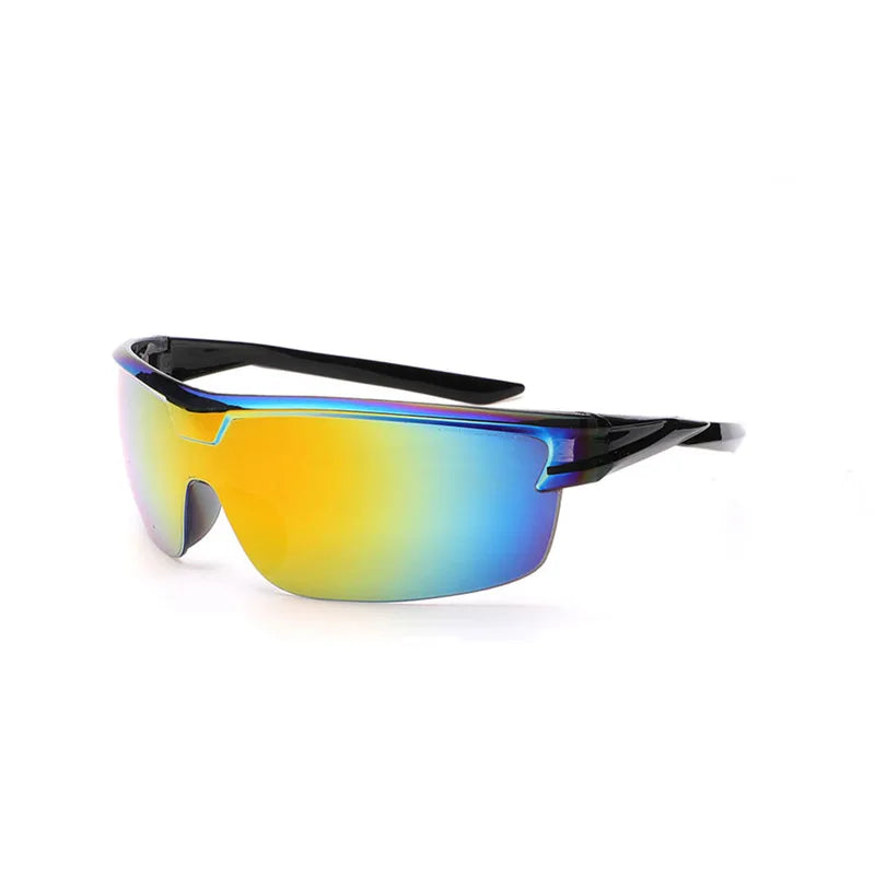 Y2K rimless sunglasses for women with snake ray design, metal legs, gradient lenses, wrap-around style, luxury eyewear by HSF Marketplace