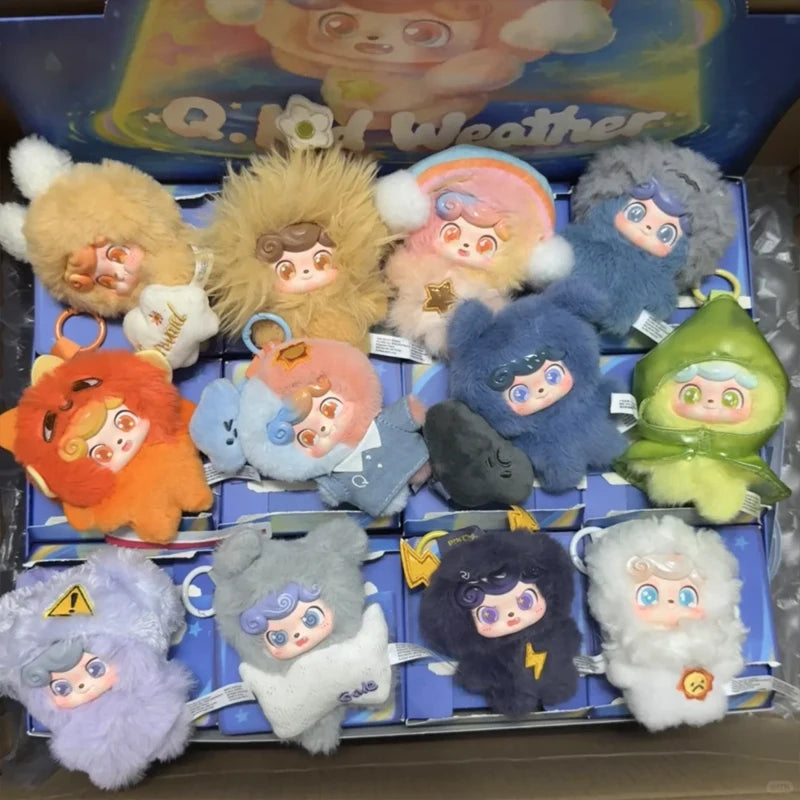 Jotoys Q.Kid Weather Series mini plush blind box collectible doll backpack pendant ornament