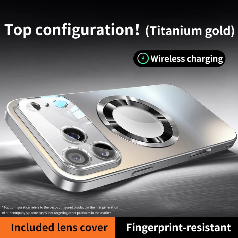 MagSafe-compatible luxury glass phone case for iPhone 18 and 17 Pro Max by HAIRSOFLY