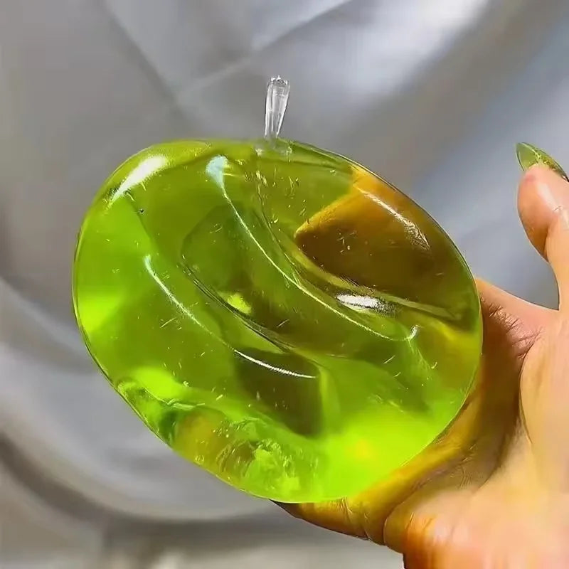 Green apple squeeze toy for stress relief and relaxation by HSF Marketplace