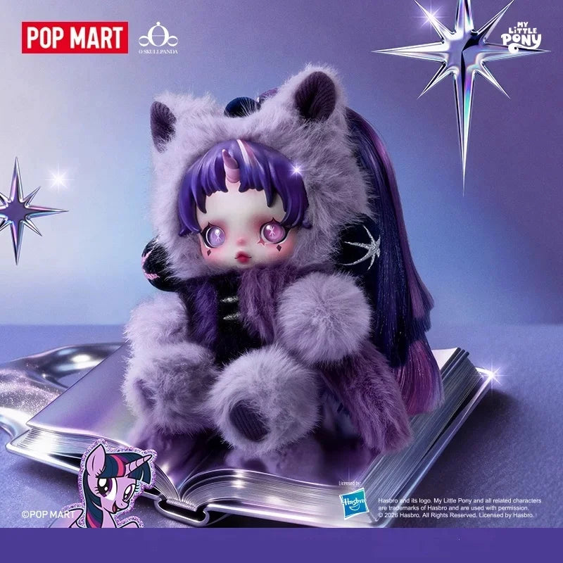 POP MART SKULLPANDA x My Little Pony plush doll pendant blind box collectible figure