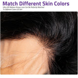 Long deep wave 13x6 lace front human hair wig, 200% density, pre-plucked Remy hair for Black women