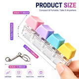 HSF Marketplace crystal clicker keyboard keychain fidget toy, sensory stress relief toy with colorful keys for kids and adults.