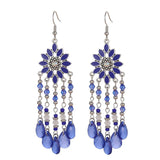 Bohemian water drop tassel earrings for women, vintage dangle style jewelry by HSF Marketplace