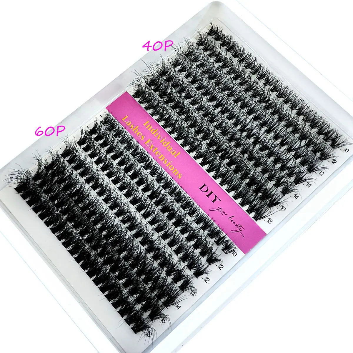 New 60D+80D+100D Fluffy Mink Eyelashes Segmented Natural Eyelash Extension 10-20mm Mix Individual Eyelash Cluster Makeup Lashes