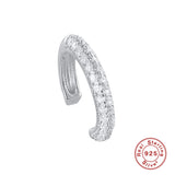 ROXI 925 sterling silver zircon double-layer clip earring, no-piercing women’s party jewelry